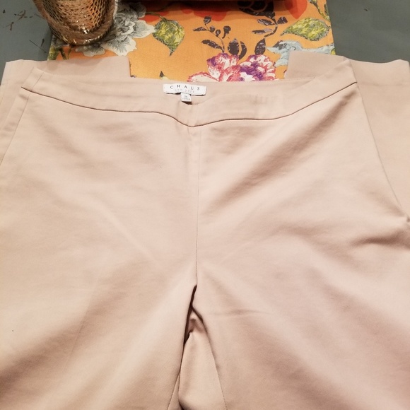 Women's tan straight leg career pants - Picture 2 of 2
